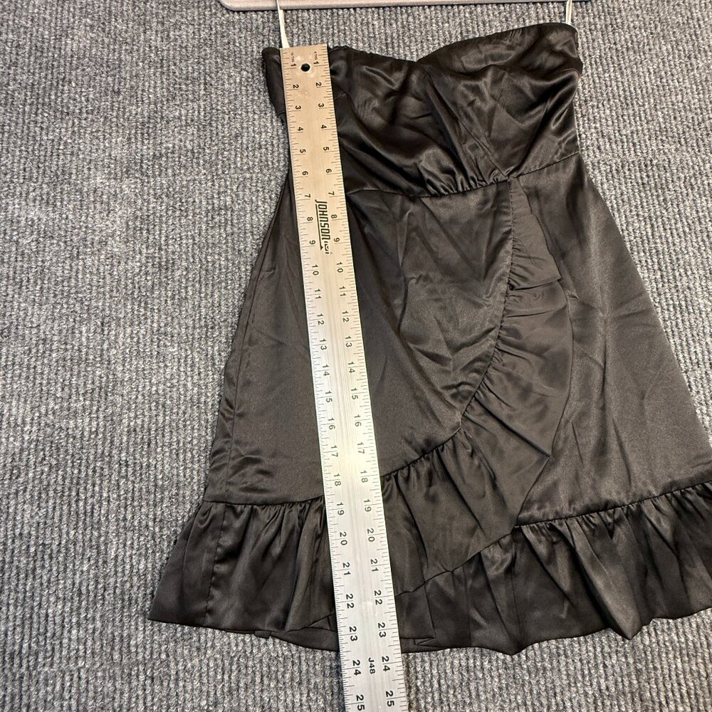 Lulus Adorable Admirer Black Ruffle Strapless Party Mini Dress- X-Small - Picture 6 of 13